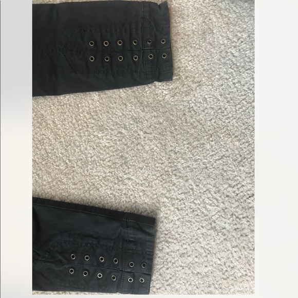 Tommy black tie up ankle detail denim jeans - Picture 3 of 5